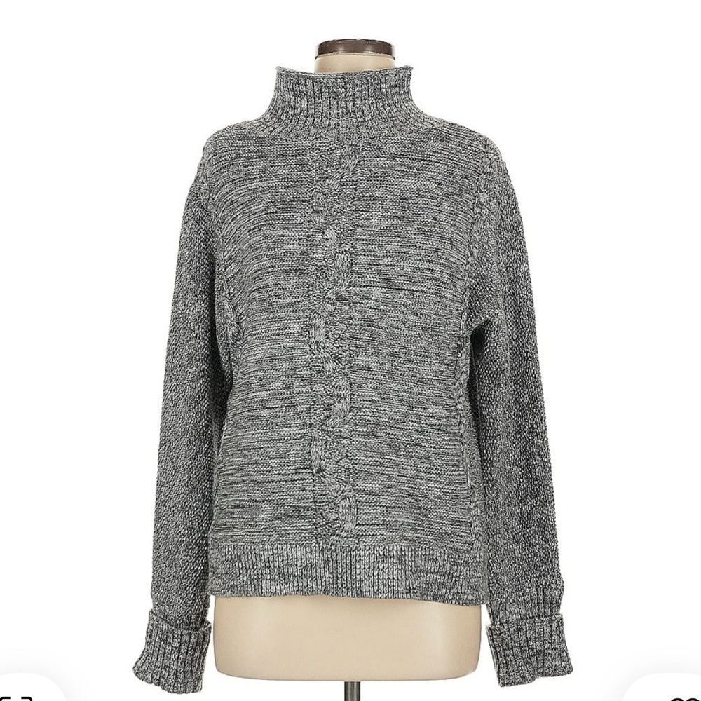 Black and Gray Knit Sweater